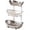 Silver, variant on 3 Tier Fruit Bowl with Metal Stand for Kitchen Counter, Ceramic White Gold Silver, Tiered Fruit Basket for Nuts, Snacks, Bread, Candy Storage (White A)