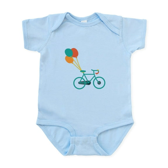 CafePress - Balloon Bike Body Suit - Baby Light Bodysuit, Size Newborn - 24 Months