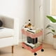 thumbnail image 5 of Carrito De Cocina De Dos Niveles Con Reposabrazos, Organizador Versátil Con Ruedas Para Artículos De Baño, Sala De Estar O Como Soporte Para Aperitivos., 5 of 7