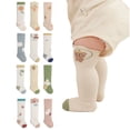 thumbnail image 3 of AJZIOJIRO 3 Pairs Baby Girls Knee High Long Socks Toddler Cartoon Cotton Socks for 0-3T Infant Boys Autumn Thigh High Socks, 3 of 9