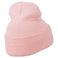 thumbnail image 4 of Kiss Me Embroidered Long Knit Beanie - Pink OSFM, 4 of 5