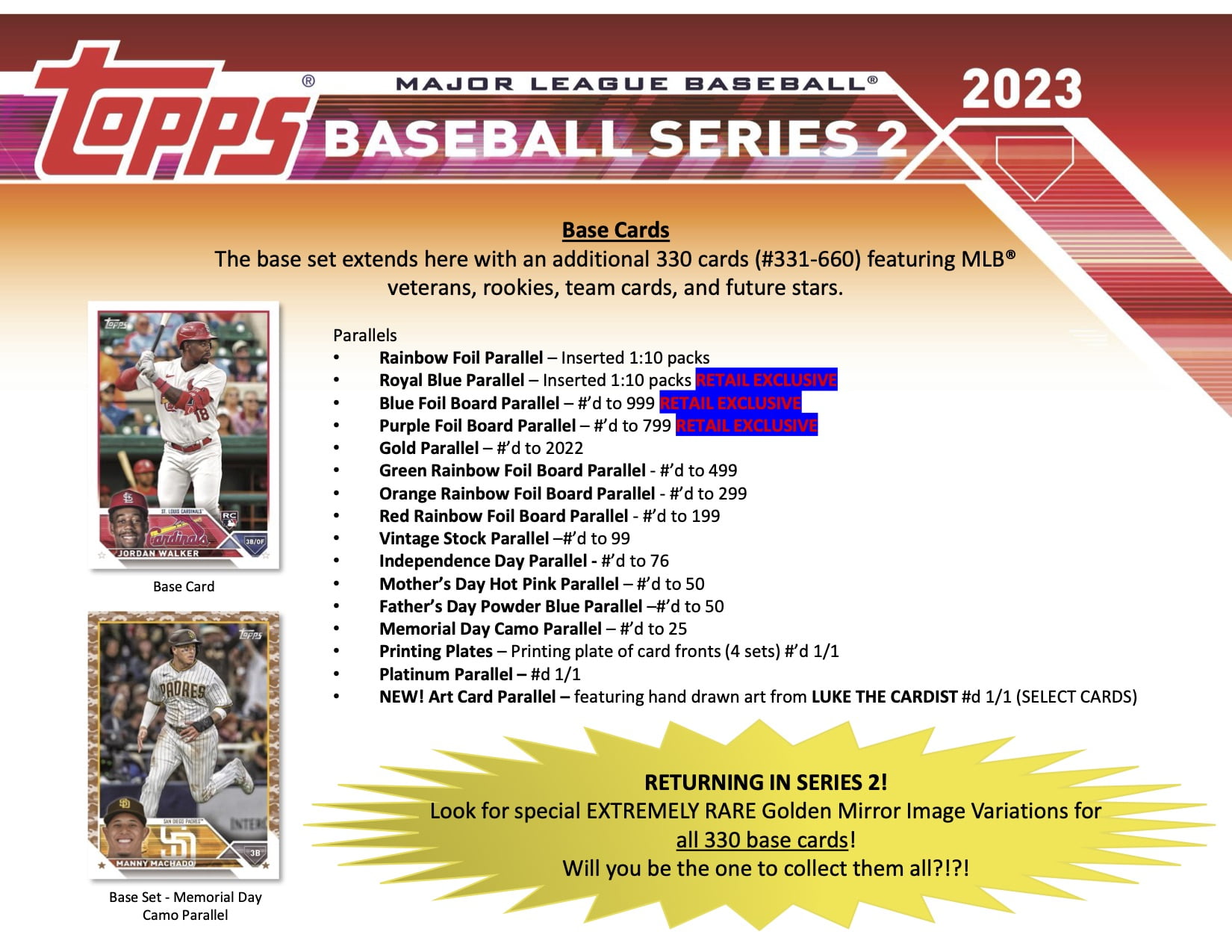 2023 Topps Series 1 Baseball 7-Pack Blaster Box (Commemorative