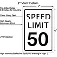 thumbnail image 2 of Speed Limit 3 Mph Mini Metal Street Sign Warning Traffic Road Street 12x16inch, 2 of 4