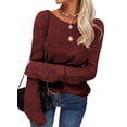 thumbnail image 2 of Langwyqu Fashion Women Autumn Winter Long Sleeve Knit Sweater Female Pullovers, 2 of 4