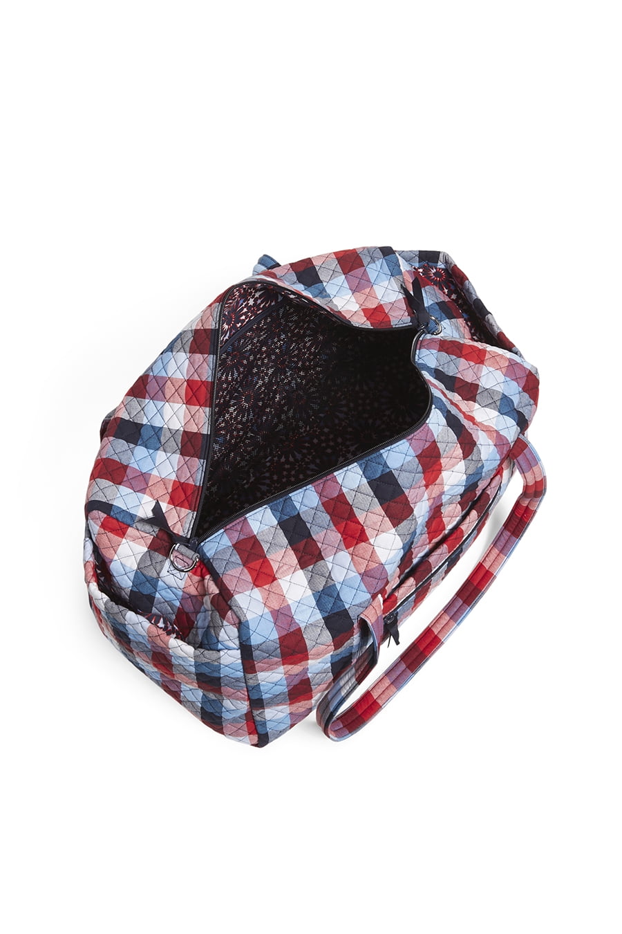 Vera Bradley Women's Recycled Cotton Large Travel Duffel Bag Patriotic Plaid