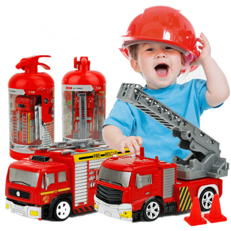 Rescue R/c Fire Engine Truck Remote Control Fire Truck With Stunning 3D Lights and Sirens Best Gift Toy for Boys with Lights Siren and Extending