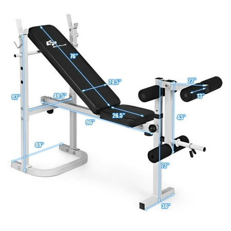 Olympic Folding Weight Bench Incline Lift Workout Leg Training