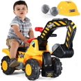 thumbnail image 3 of CIPACHO Tractors for Kids Ride On Excavator, Toddler Tractor Truck, Digger Bulldozer with Music and Helmet, Rocks, 3 of 9