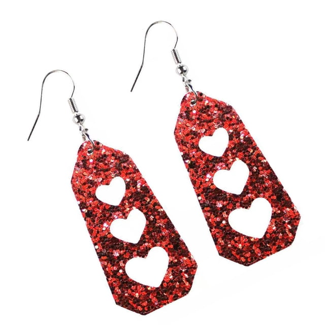 Minnieouse Pendientes Cuero Labio Oreja Cuelga En forma de corazón Joyería hueca Adornos de aretes Favores de fiesta Regalo de San Valentín Boda Ropa, zapatos y accesorios Miscelánea Tipo 16 Minnieouse AP010115-15