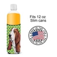 thumbnail image 4 of Caroline's Treasures SC9292MUK Basset Hound   Shamrock Portrait Hugger for Slim Cans, 4 of 6