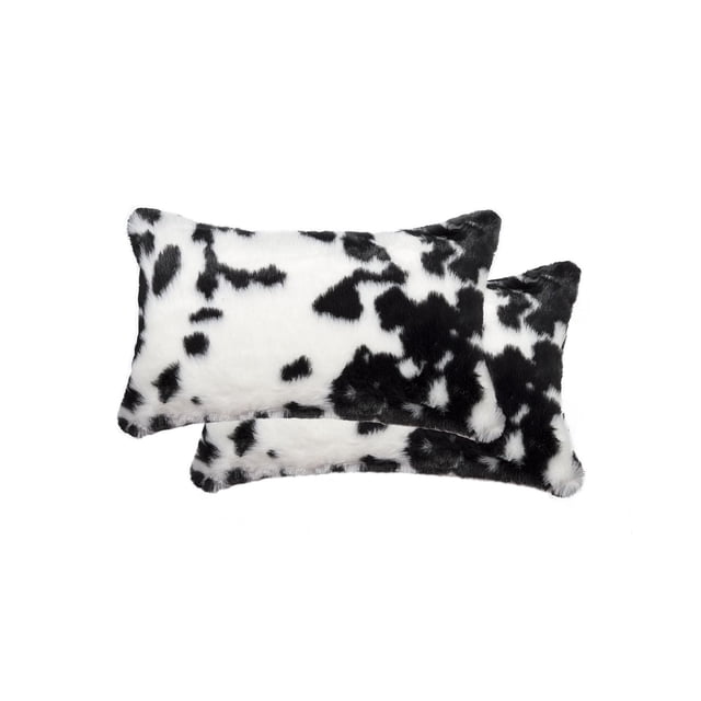 BELTON FAUX FUR PILLOW 12"X20" 2-PACK