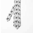 thumbnail image 2 of Necktie, Cat Lover Art Playful Pets, 3.7", Charcoal Grey and White, by Ambesonne, 2 of 4