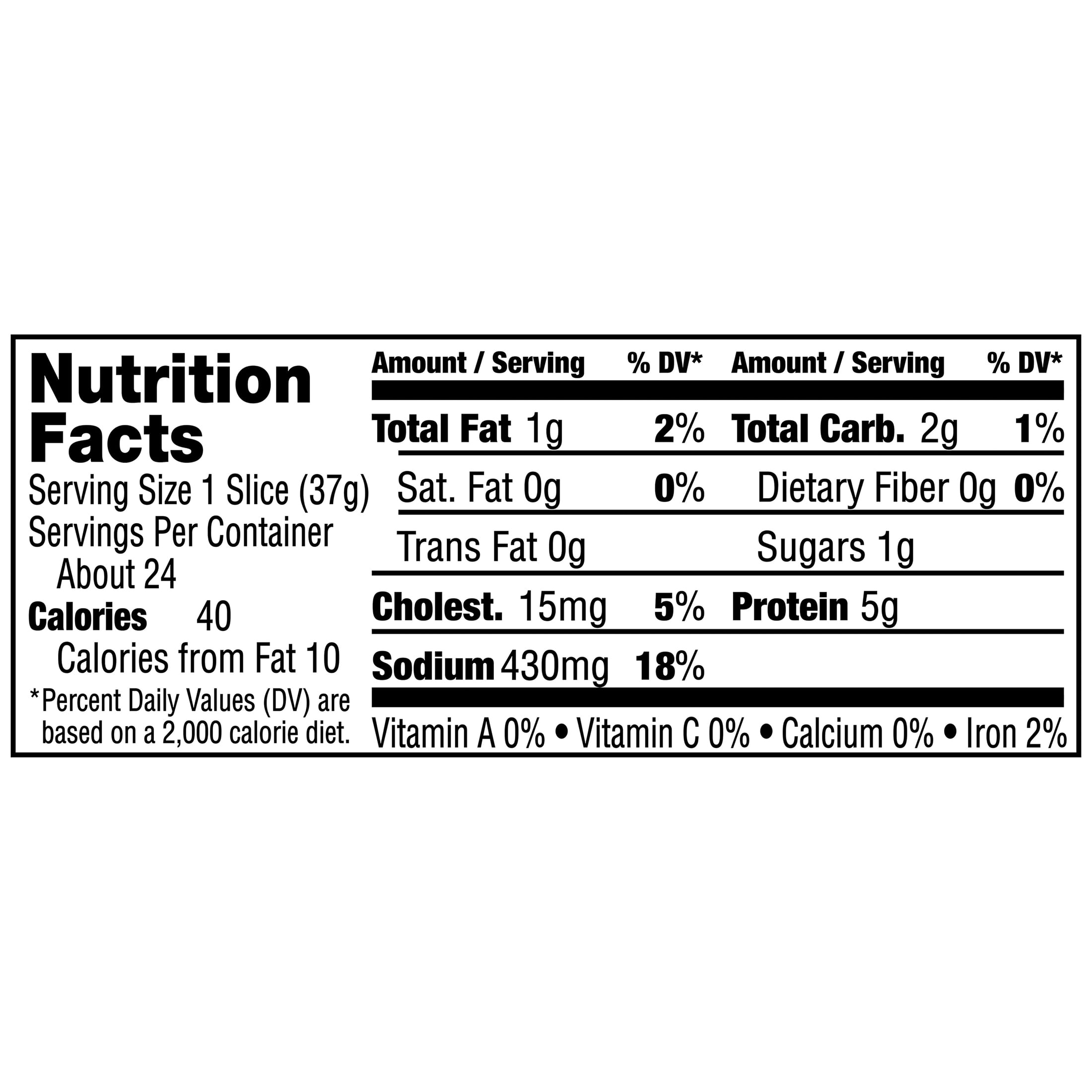 FUD Original Sliced Cooked Ham, Refrigerated Deli Meat, Fully Cooked, Ready-to-Eat, Resealable Pack, 32 oz (2 lb)
