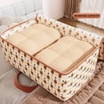 thumbnail image 6 of Lilixerw Small Floral Design Brown Clothing Storage Bag,Fabric Organizer Bag with Handles for Travel,Moving,Packing,Space-Saving Wardrobe Storage for Clothes,Blankets,19.69x11.81x9.84 in, 6 of 6