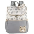 thumbnail image 1 of Baby Essentials Multi-Pocket Teddy Bear Print Baby Diaper Bag Backpack with Stroller Straps, Matching Changing Pad and Pacifier Pouch, 1 of 7