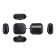 thumbnail image 3 of For Samsung Galaxy Buds 3 Pro/Buds 3 Case Cover 2024 with Secure Lock Clip, Rugged Shockproof Samsung Galaxy Buds 3/3 Pro Protective Hard Cover Shell for Men Women, Clear Black, 3 of 4