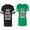 Men Black / Women Green, variant on I Love My Crazy GF BF Matching Couple Cotton Jerseys (Men Black / Women Black) (Men XL / Women XL)