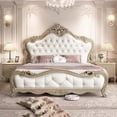thumbnail image 3 of European Double Bed Luxury Aesthetic Wood Storage Princess Bed Queen Size Modern Cama Casal Multifuncional Bedroom Furniture My Lux Decor Round, 3 of 9
