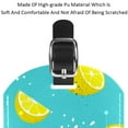 thumbnail image 4 of Square 2Pack PU Leather Lemon Cruise Luggage Tag with Privacy Cover and Name ID Tag for Travel Handbags Backpacks Luggage Tags, 4 of 6