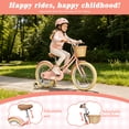 thumbnail image 4 of Korimefa Girls Bike 18 Inch Kids Bicycle for 5-9 Years Old, with Removable Training Wheels & Cute Basket, Ideal Gift for Toddler Girls Outdoor Riding,Pink, 4 of 11