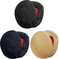 thumbnail image 1 of 3 Set Bandless Ear Muffs For Men And Women Winter Ear Warmers Black Dark Blue, 1 of 5