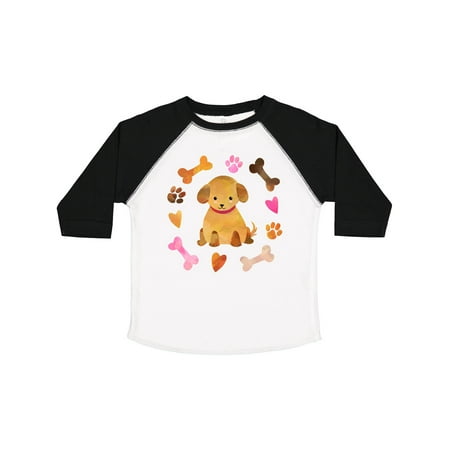 

Inktastic Cute Puppy Valentine with Hearts and Bones Gift Toddler Boy or Toddler Girl T-Shirt