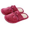 thumbnail image 4 of Maoww Chaussons Chauds d'Intérieur en Velours Corail Doux Antidérapants pour Couple Femmes Hommes, 40-41L, Rouge Rouge G, 4 of 6