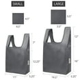 thumbnail image 2 of Wrapables JoliBag Nylon Reusable Grocery Bag, 2 Pack, Gray, 2 of 5