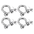thumbnail image 1 of Uxcell 4 Pcs 1/4 Pouces Anneaux en Forme d'Arc en Acier Inoxydable 304 de Qualité Marine, 1 of 6
