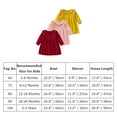 thumbnail image 3 of IDOPIP Toddler Baby Girl Knit Sweater Dress Long Sleeve Ribbed Ruffle Dress Infant Fall Winter Outfit, 3 of 3