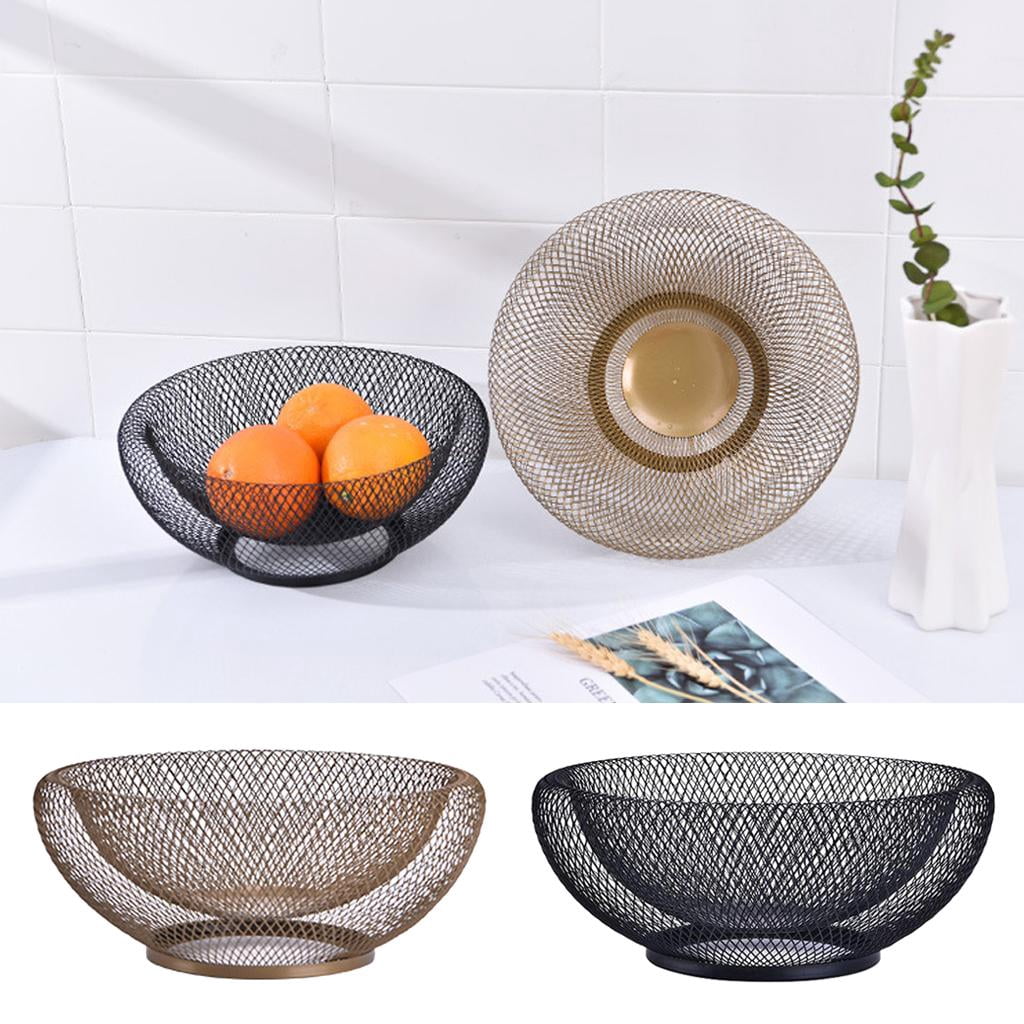 Axioma Fruit Basket Round Fruit Basket Metal Fruit Bowl Vegetable Black