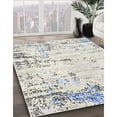 thumbnail image 2 of Ahgly Company Indoor Square Mid-Century Modern White Gold Oriental Area Rugs, 6' Square, 2 of 6