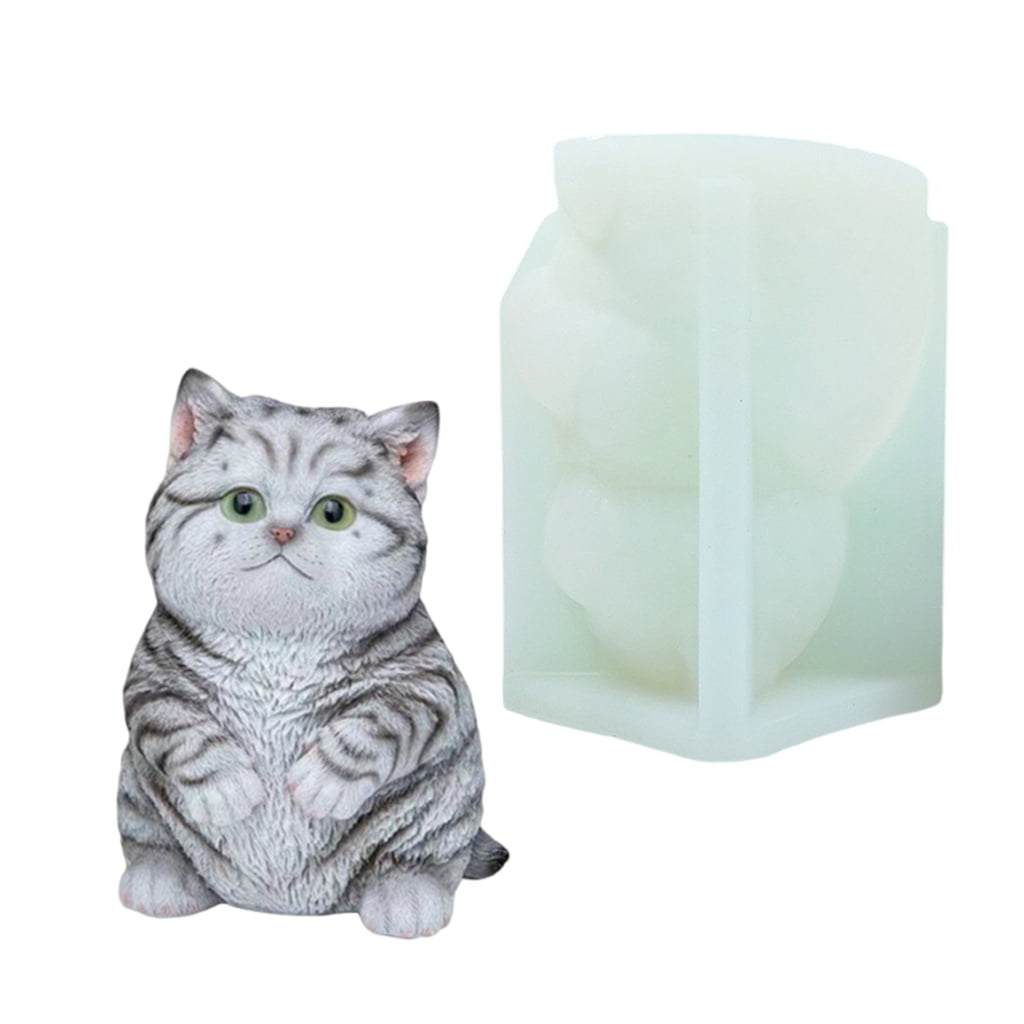 Cats Shaped Silicone Molds Animal Candle Molds for Candle Soap Home Decoration, Plaster Decoration, Epoxy Resin Project