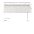 thumbnail image 5 of VHC Brands Farmhouse 16"x60" Valance White Rod Pocket Kitchen Window Curtains, 5 of 8