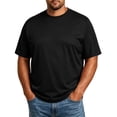 thumbnail image 2 of Zimjoy Big and Tall Men's Tee Shirts L-5XL Crew Neck Short Sleeve T Shirt Relaxed Fit Basic Casual Everyday Tee Black L, 2 of 6