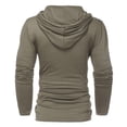 thumbnail image 1 of Fankiway Men Winter Drawstring Vintage Leather Patchwork Long Sleeve Hooded tops Blouses, 1 of 6