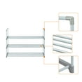 thumbnail image 5 of Tcbosik 3-Tiers Metal Storage Shoe Rack, Iron Shoe Tower Shelf Storage Organizer for Bedroom Entryway Hallway, Gray, 5 of 6