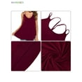 thumbnail image 7 of BadPiggies Women Flowy V Neck Sleeveless Tank Tops Summer Sexy Casual Double Spaghetti Straps Camisole Vest (M, Red), 7 of 7