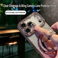 thumbnail image 5 of for iPhone 17 Pro Max KickStand Case, [Compatible with Magsafe] Shockproof Glitter Makeup Mirror Ring Holder Camera Lens Protector Cute Bling Cover for Girls Woman for 17 Pro Max 6.9", Purple, 5 of 13