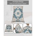 thumbnail image 7 of Boho Flowers Pillow Covers Queen Size 2 Pack, Country Neutral Chic Abstract Floral Art Soft Bed Throw Pillowcases Breathable Cooling Long Lumbar Body Pillow Sham Cover for Bed Sofa 20''x30'', 7 of 7