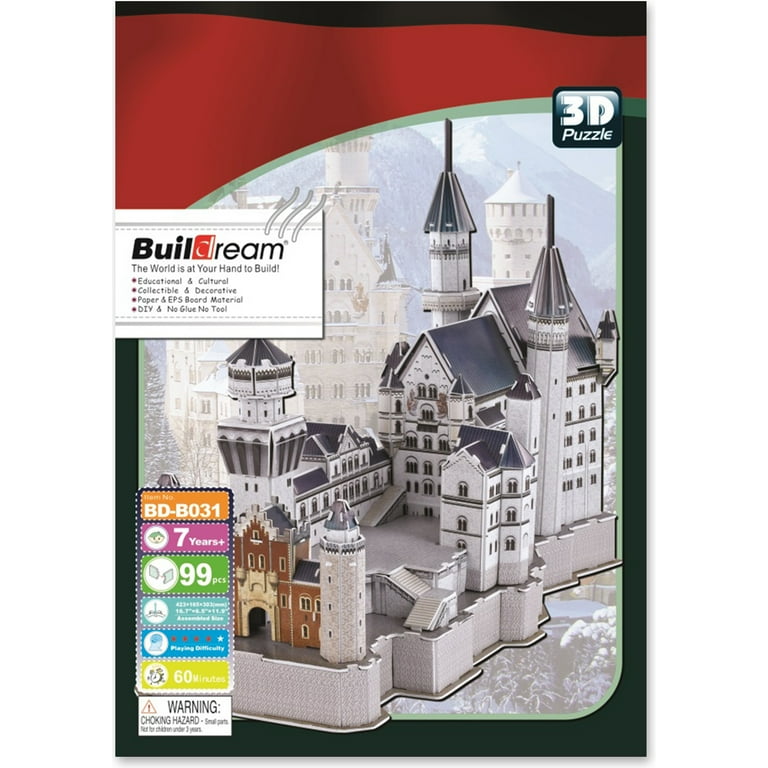 Buildream Neuschwanstein Castle 3D Puzzle Model for Kids