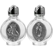 Retro Home Decor Spray Bottles Glass Embossed Holy Water Transparent Vintage Church Decorations for Wedding Travel 2 Pcs