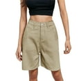 thumbnail image 1 of Women's High Waisted Wide Leg Capris - Button-Up Spring Summer Casual Shorts, 1 of 7