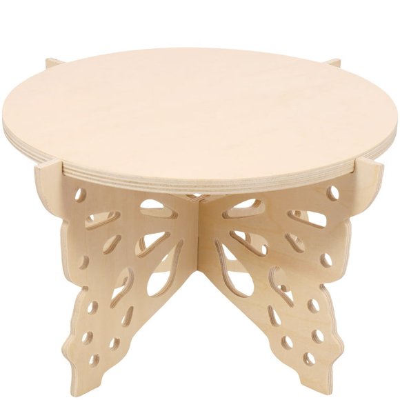 Wood Cake Stand Butterfly Dessert Stands Rustic Wedding and Birthday Cake Pedestal