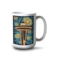 thumbnail image 1 of 15 fl oz Ceramic Mug, Space Needle, Mosaic, Dishwasher & Microwave Safe, 1 of 3