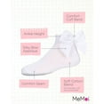 thumbnail image 3 of MeMoi Girls Bow-on-Back Cotton-Rich Anklet Sock - Girls - Female, 2, White, 3 of 7