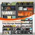 thumbnail image 6 of SONGMY Garage Shelving Units and Storage 5 Tier Adjustable Storage Shelves Heavy Duty Metal Shelving Utility for Garage Warehouse Pantry Basement, Black (47.24" W*18" D*78" H), 6 of 8