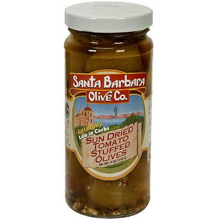 Santa Barbara Olive Co. Stuffed Olives With Sun Dried Tomatoes, 5 oz (Pack of 6)