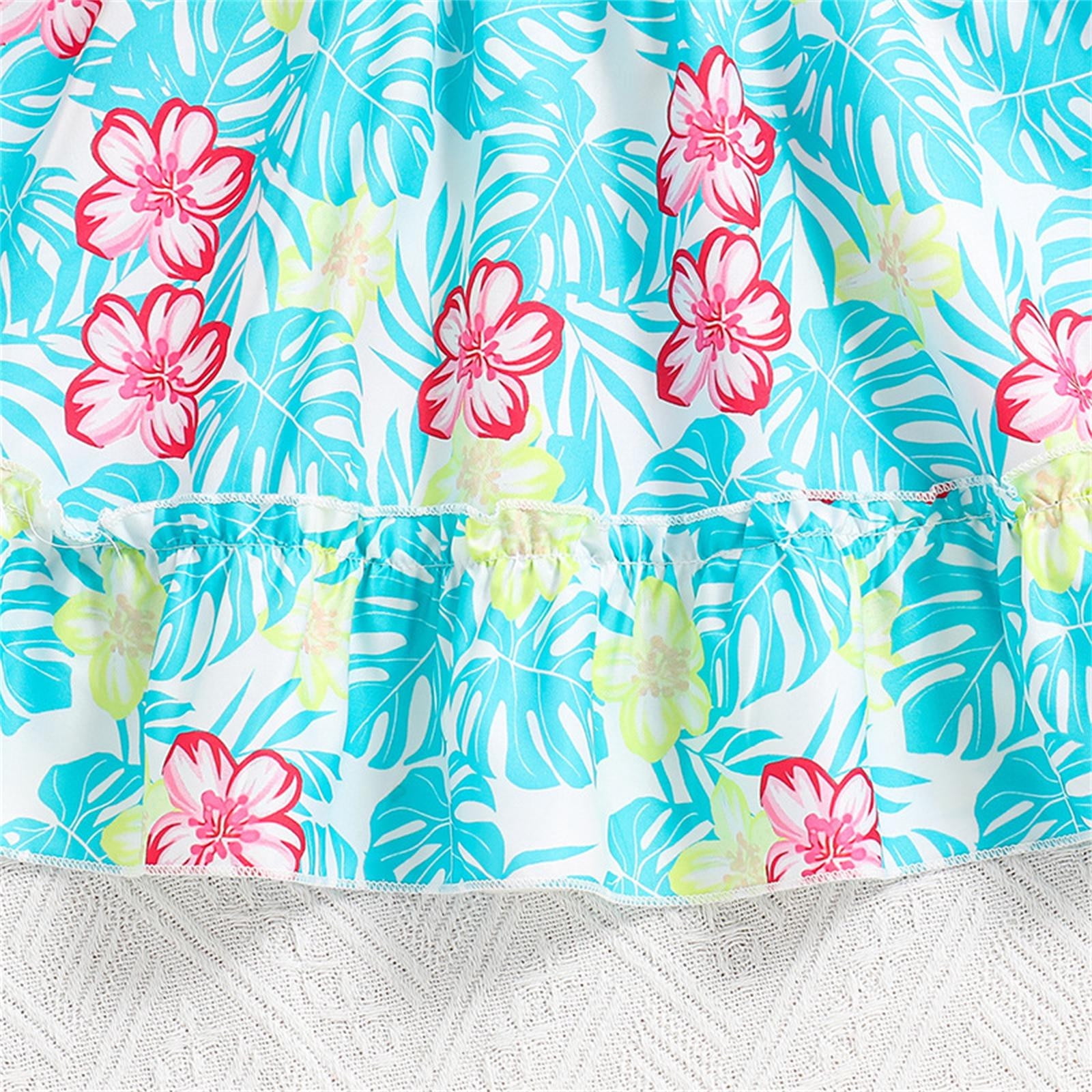 Girls Summer Outfits 2024 Summer Clothing 8 12 Years Old Top Printed Half Skirt Large's Suit Clothing Set,Size 8 Years-9 Years