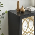 thumbnail image 5 of EDYO LIVING Mirrored Sideboard Buffet Cabinet, Modern Storage Accent Cabinet for Hallway, Entryway, Black, 5 of 6